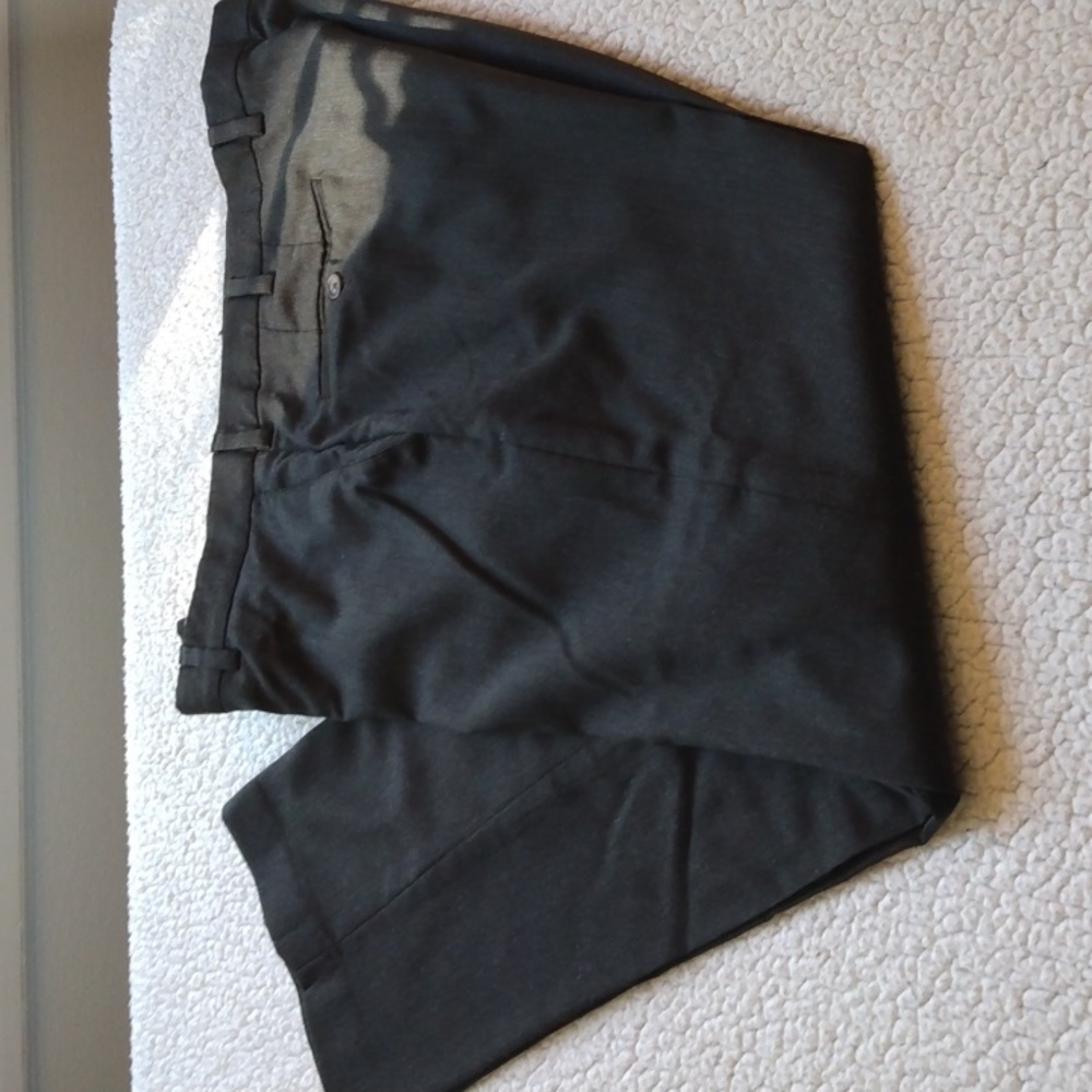 Barry Bricken Taupe Flat Front/No Cuff Wool Dress Pants  38 - 30